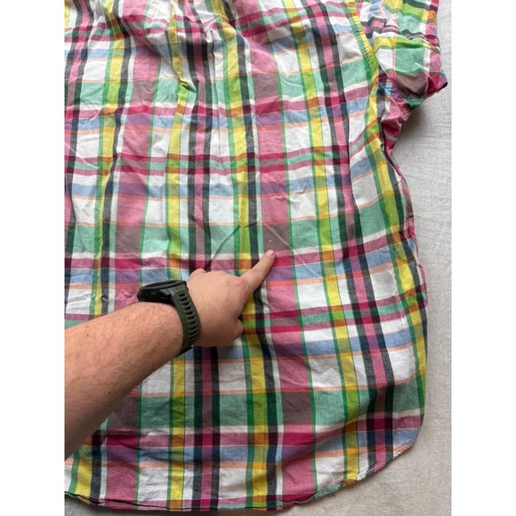 Ralph Lauren Polo Golf Plaid Tilden Short Sleeve Shirt Multicolor Mens Size XL - Picture 8 of 9